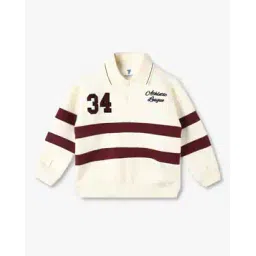 kb team spirit Boys Striped Oversized Polo Sweatshirt-picture-20