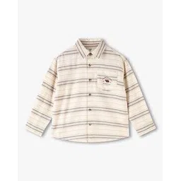 kb team spirit Boys Striped Oversized Shirt with Patch Pocket-picture-16