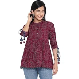 kbz Women's Rayon Floral Print Regular Wear Top-picture-50