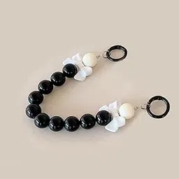 KC Pearl Charm for mobile phone case cover, Lanyard Keychain Hanging, Phone Pendant Wrist Bracelet Holder | Purse, Camera, Mobile Cover Charm Strap Smartphone Case For Girls Women Black-picture-24