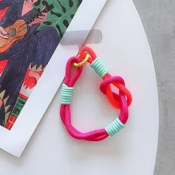 KC Rope Hanging Lanyard Keychain, Hand Wrist Strap For Phone, Charm Hanging, Phone Pendant Wrist Bracelet Holder | Purse, Camera, Mobile Cover Charm Strap Smartphone Case For Girls Women (Dark Pink)-picture-26