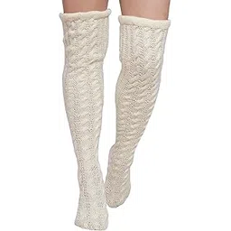 kc store KCSOCKS Handmade KC Women's Socks hand knitted Homemade woolen Knee High socks Natural pure wool warm winter LEG WARMER (KNEES TOO) Handmade cozy rustic housewarming #BEGINNING-picture-48