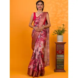 KCPC BANDHANI Maroon Pure Georgette Printed Sarees-picture-16