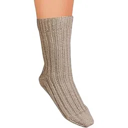 kcsocks Men's Socks Handmade Hand Knitted Woollen Socks |Comfortable&Cozy Winter Wear Socks |Wool Socks |Pure Wool Sock -Grey Brown-picture-12