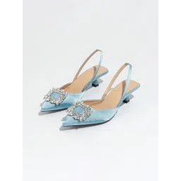 KDB FASHIONS Women Embellished Party Kitten Pumps-picture-12