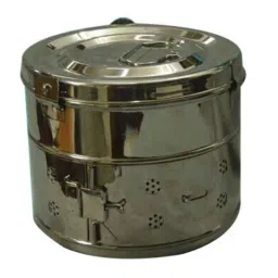 KDB 6x6 inch Stainless Steel Jointless Dressing Drum with Button-picture-15