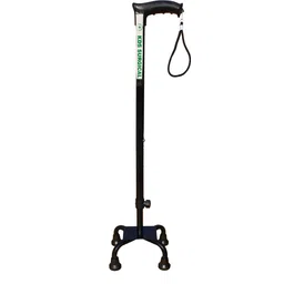 kds surgical 4 Leg Black Height Adjustable For Unisex With Support Walking Stick-picture-15
