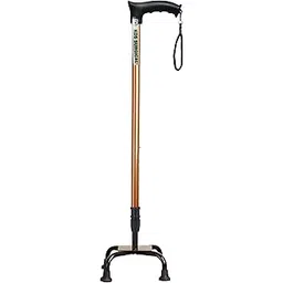 Kds Surgical 4 Leg Copper Height Adjustable Men/Women/Old People Patient Walking Stick (with Support)-picture-14