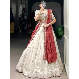 Kedar Fab Embroidered Thread Work Ready to Wear Lehenga & Blouse With Dupatta-picture-31