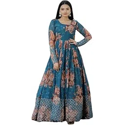 kedarfab Women's Georgette Floral Print Embroidered Gown | Stylish | Party & Wedding | Dress for Women-picture-15