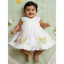 Keebee Animal Embroidered Organic Cotton Fit & Flare Dress-picture-28