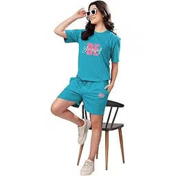 keenuu Women BE YOUR SELF Printed Co-ord Set,Comfortable Cotton&Stylish Fashion Co-ord Set for Women-picture-36