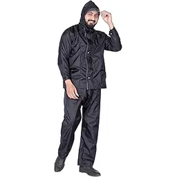 keepcart Golf Rain Gear for Men 100% Waterproof Polyester Double Layer Standard Length with Pants, Adjustable Hood Rain Coat-picture-34