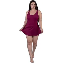 keepfit 1 pcs Padded Swimsuit Dress with Attached boy Short for Women |Swimming Suit for Women-picture-37