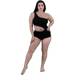 keepfit one Piece one Shoulder Cutout Padded Swimsuit for Women |Swimming Suit for Women-picture-50
