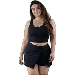 keepfit Plus Size 3 Piece Round Neck Sleeveless Swimwear Set for Women | Swimming Suit for Women-picture-49