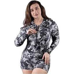 keepfit Printed Round Neck Swimwear for Women| Swimming Suit for Women-picture-11