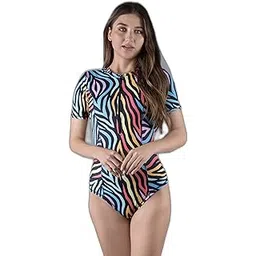 keepfit Printed Round Neck Swimwear for Women| Swimming Suit for Women-picture-22