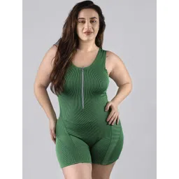 Keepfit Women Plus Size Ribbed Sleeveless Legsuit-picture-18
