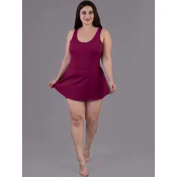Keepfit Women's One Piece Padded Swim Dress with Attached Boy Short-picture-13
