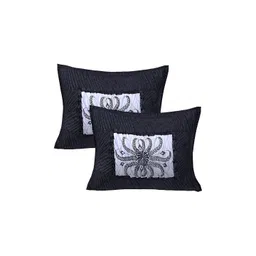 KEERRAZ Grey & White Floral 210 TC Queen Bedsheet with 2 Pillow Covers image 3