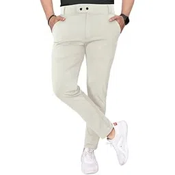 keffto Men's Slim Fit Lycra Blend Trousers | Stretchable Formal Pants with 2-Button Closure | Wrinkle-Resistant, Comfortable Office, Business & Travel Wear-picture-39