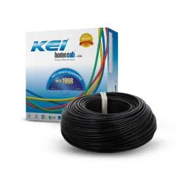 KEI 1.5 Sqmm Single Core Homecab FR Black Copper Unsheathed Flexible Cable, Length: 90 m image 1