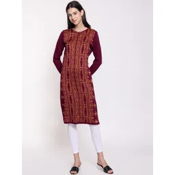 KEIKO Ethnic Motifs Printed Acrylic Straight Kurta-picture-19