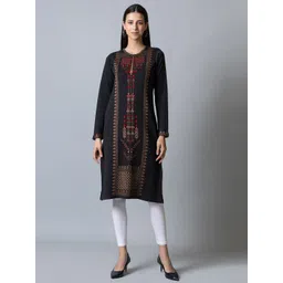 KEIKO Women Ethnic Motifs Printed Jacquard Acrylic Kurta-picture-25