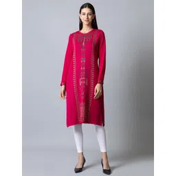 KEIKO Women Ethnic Motifs Printed Jacquard Acrylic Kurta-picture-27