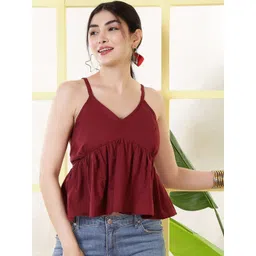 KEIYONA Cotton Peplum Crop Top-picture-42