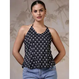 KEIYONA Floral Print Halter Neck Cotton Top-picture-32