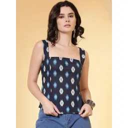 KEIYONA Print Ethnic Cotton Top-picture-15