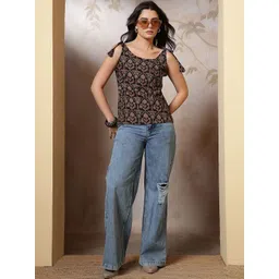 KEIYONA Print Ethnic Cotton Top image 3