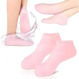 KEJIH Silicone Socks For Women, Moisturizing Foot Socks, Soft Gel Socks, Aloe Socks, Women Spa Pedicure Socks For Repairing Dry Feet, Cracked Heel And Softening Skin (1-Pair)-picture-13