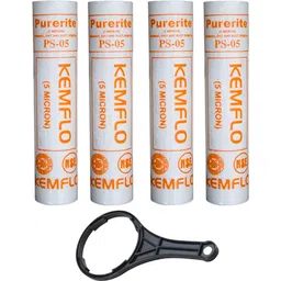 kemflow Spun Filter 10 Inch 90gm with Free Spanner | RO Filter Kit PP Spun Cartridge Solid Filter Cartridge-picture-13