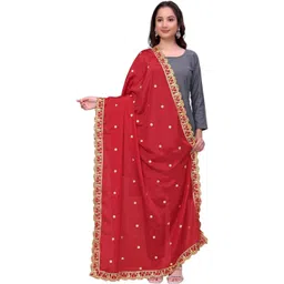 Kemza Ethnic Motifs Embroidered Dupatta with Sequinned-picture-8