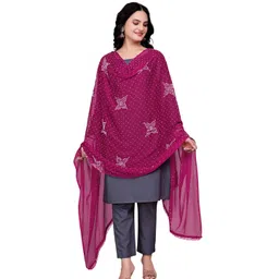 Kemza Floral Printed Dupatta With Lace Border-picture-3