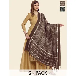 Kemza Selection Of 2 Bagru Printed Dupatta With Tassels Border-picture-40