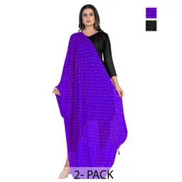 Kemza Selection Of 2 Embroidered Phulkari Dupatta-picture-13