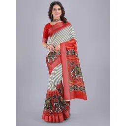 Kemza Striped Silk Cotton Patola Soft & Lightweight Saree-picture-4