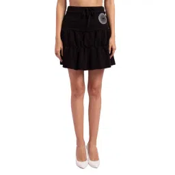 KENDALL + KYLIE Black A-Line Skirt-picture-17