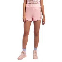 KENDALL + KYLIE Pink Embellished Mid Rise Shorts-picture-10