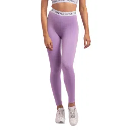 KENDALL + KYLIE Purple Cotton Sports Tights image 1