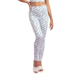 KENDALL + KYLIE White & Blue Printed Leggings-picture-32
