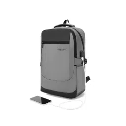kenneth cole accessories Kenneth Cole Grey Polyester Unisex Business Laptop Backpack with USB Port (M)-picture-21