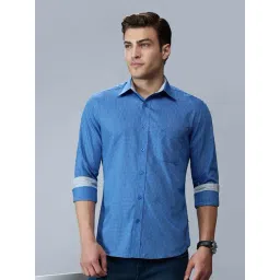 Kenneth Cole Blue Slim Fit Checks Shirt-picture-17