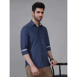 Kenneth Cole Blue Slim Fit Checks Shirt-picture-31