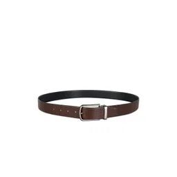 Kenneth Cole Men Brown & Black Textured Reversible Leather Belt-picture-24