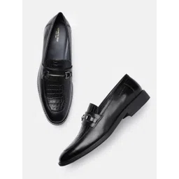 Kenneth Cole Men Formal Leather Croc Textured Slip On Shoes-picture-33